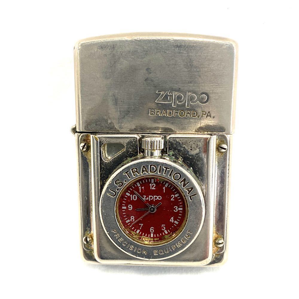 【傷や汚れあり】 ZIPPO ジッポ ジッポライター U.S.TRADITIONAL オイルライター TIME LITE タイムライト