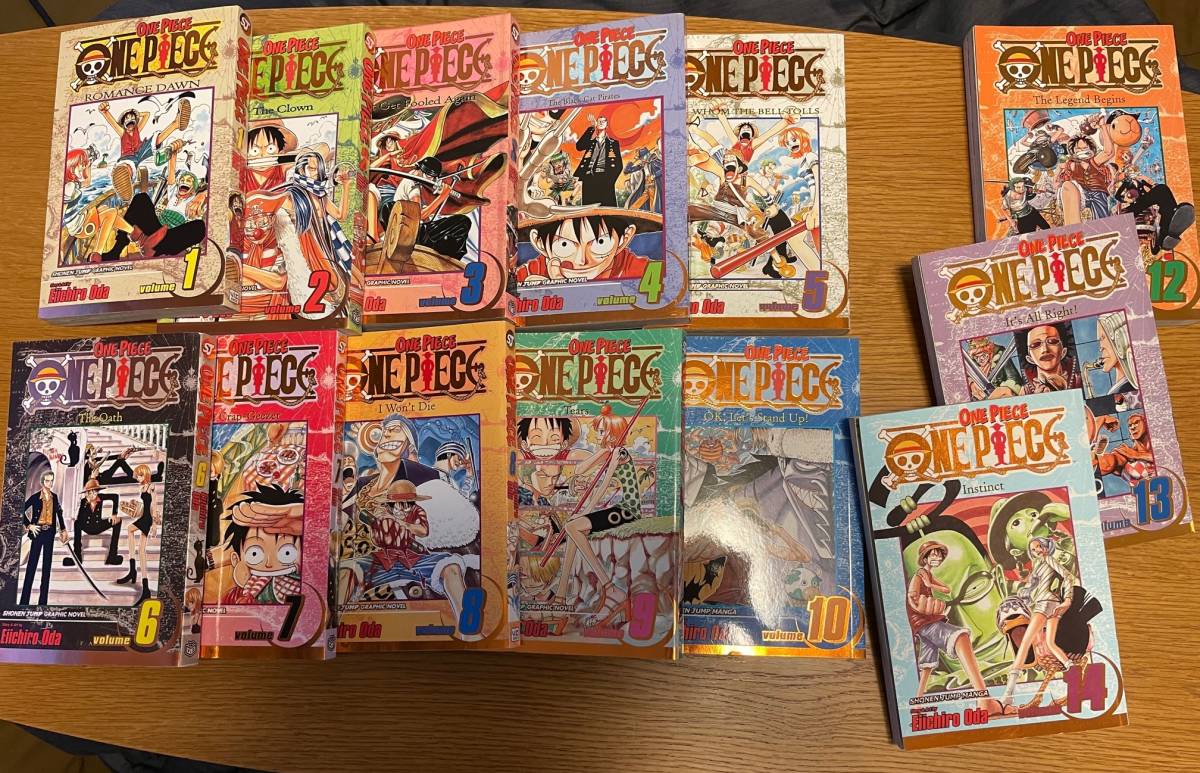 【未使用に近い】英語版ワンピース1〜10巻、12〜14巻 One Piece, Vol. 1〜10,12〜14,(One Piece