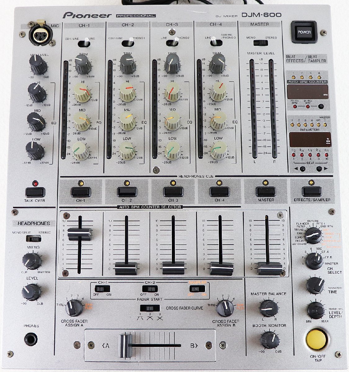 【全体的に状態が悪い】M ジャンク品 楽器機材 DJミキサー DJM600 パイオニア/Pioneer PREAMP/MIXER