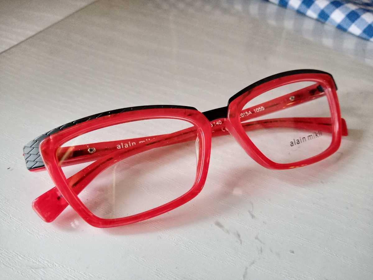 赤 高級 999.9(フォーナインズ) メガネ 眼鏡 ウェリントン M-37 伊達