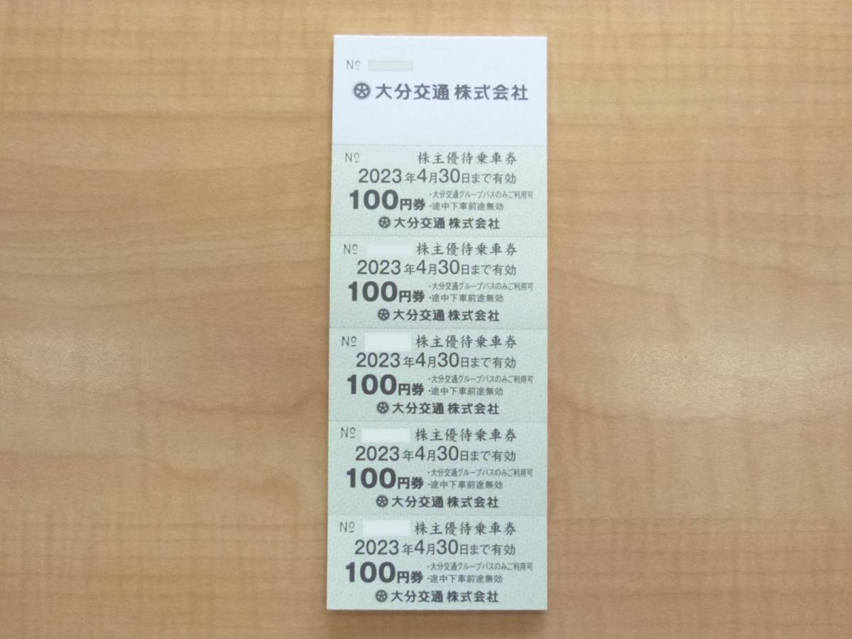 最終価格大分交通株主ご優待バス乗車券