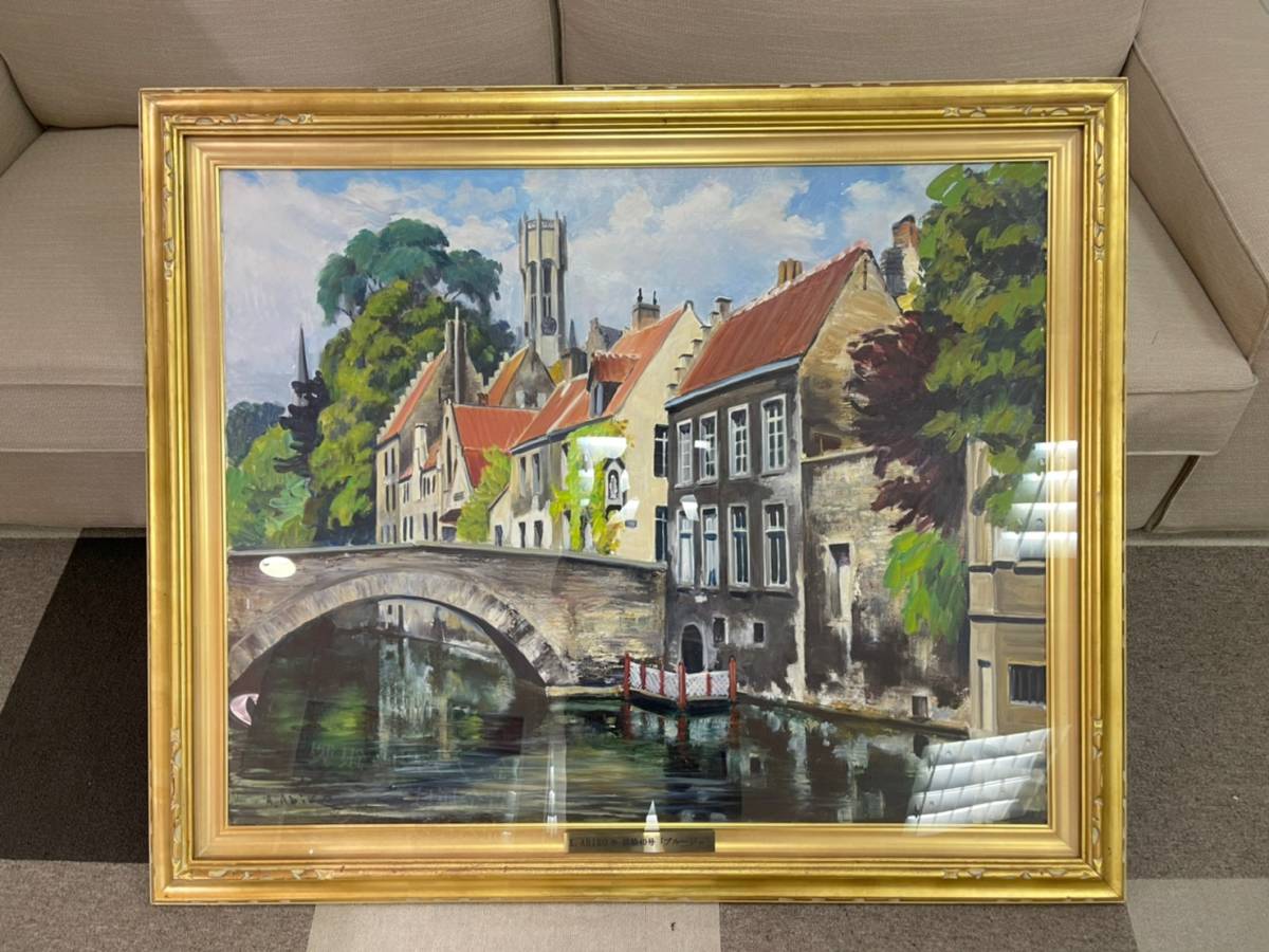 絵画、額装、油彩、F10号、満開桜の長野県真田上田城、佐原聖春 絵画、額装、油彩、F10号、満開桜の長野県真田上田城、佐原聖春 絵画