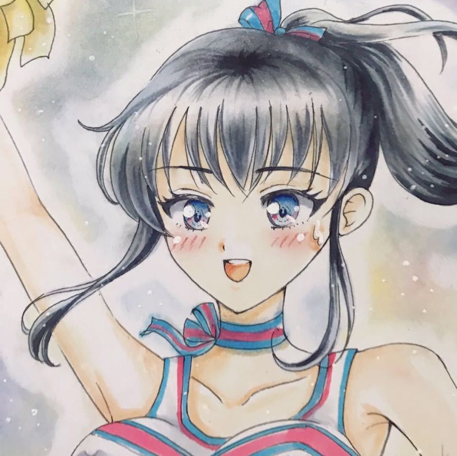 ｊｃチアガール　アンスコ 未使用】手描きイラスト 直筆アナログイラスト オリジナル女子高生 チアガール アンスコの落札情報詳細 - Yahoo!オークション落札価格検索  オークフリー