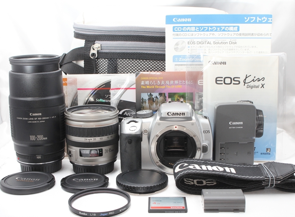【やや傷や汚れあり】【ト滝】CANON キヤノン デジタル一眼レフカメラ EOS KISS DIGITAL X EF-S Ⅱ USM ...