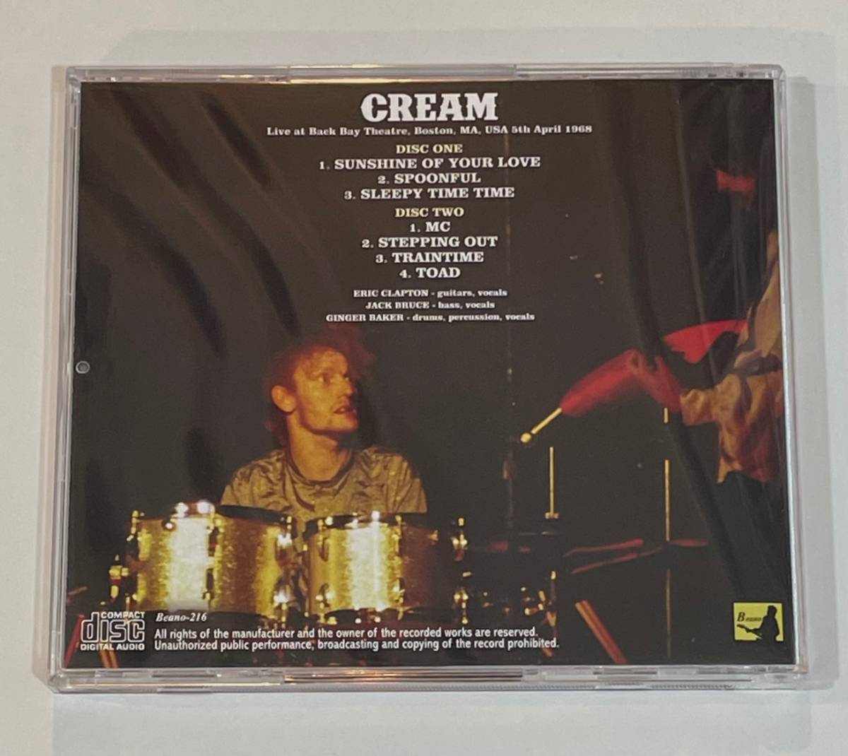 目立った傷や汚れなし[プレス2CD] Cream Boston 1968 クリーム Eric