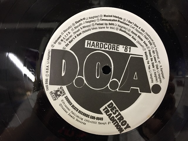 D.O.A. - Hardcore '81 (Signed) main image 1