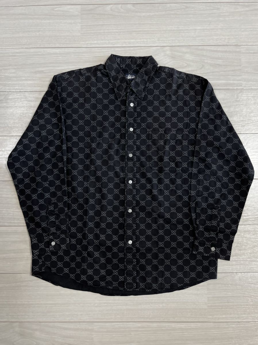 激レア】90sOLDSTUSSY ワンポイント刺繍ロゴベロアトラックジャケット  