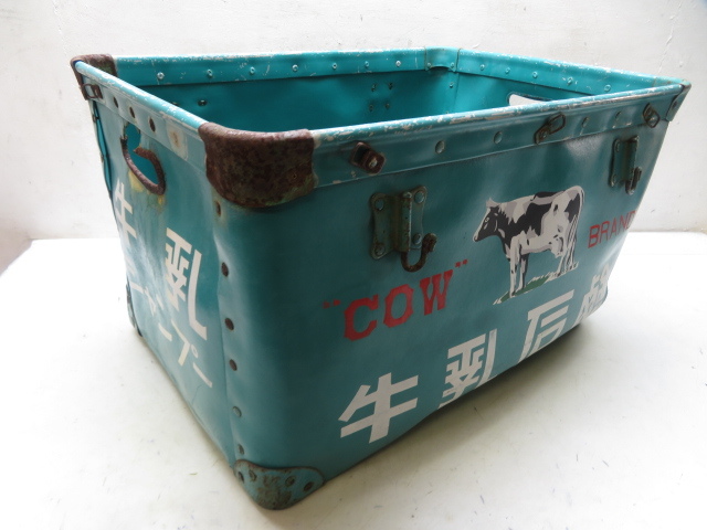 昭和レトロ 牛乳石鹸 ボテ箱 COW BRAND 収納箱 ぼて箱 ⑨牛乳石鹸