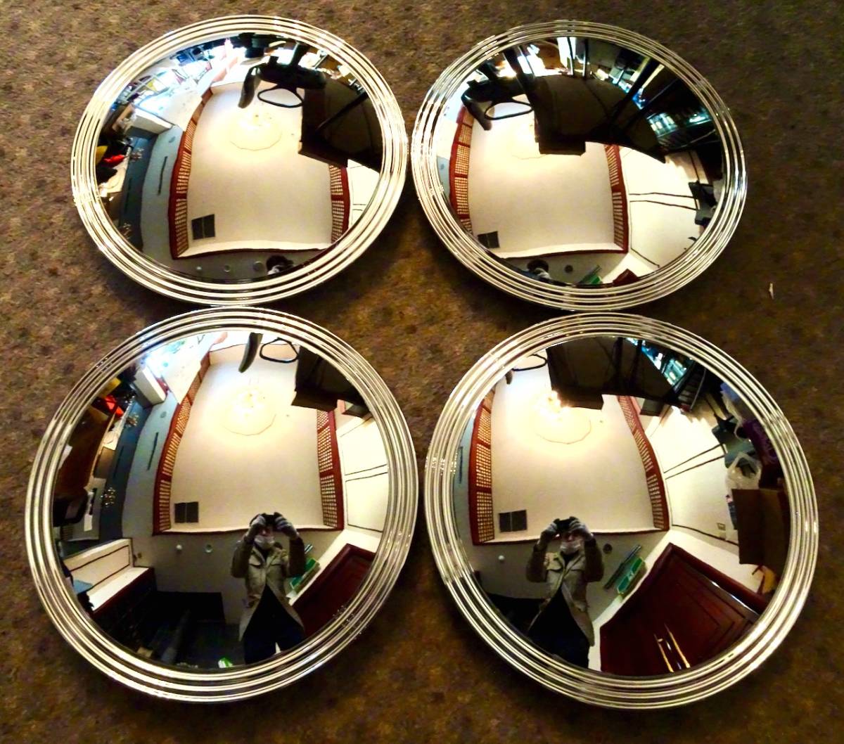 【未使用に近い】【新品・未使用】スーパーキャルホイールカバー ホイールキャップ ブレイス 14インチ クロームメッキ 4枚1セット②の落札情報