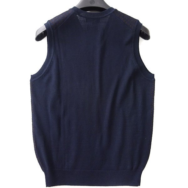 新品 クリスチャンオラーニ FILIVIVI社製 イタリア糸 ミニケーブル柄 ニット ベスト M 【I54277】 CHRISTIAN ORANI ジレ 洗濯可 メンズ 新品 クリスチャンオラーニ FILIVIVI社製 イタリア糸 ニット