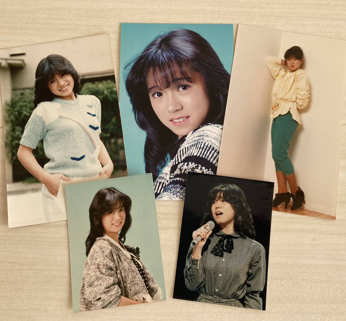 やや傷や汚れあり】中森明菜さん マルベル堂製プロマイド 5枚セット