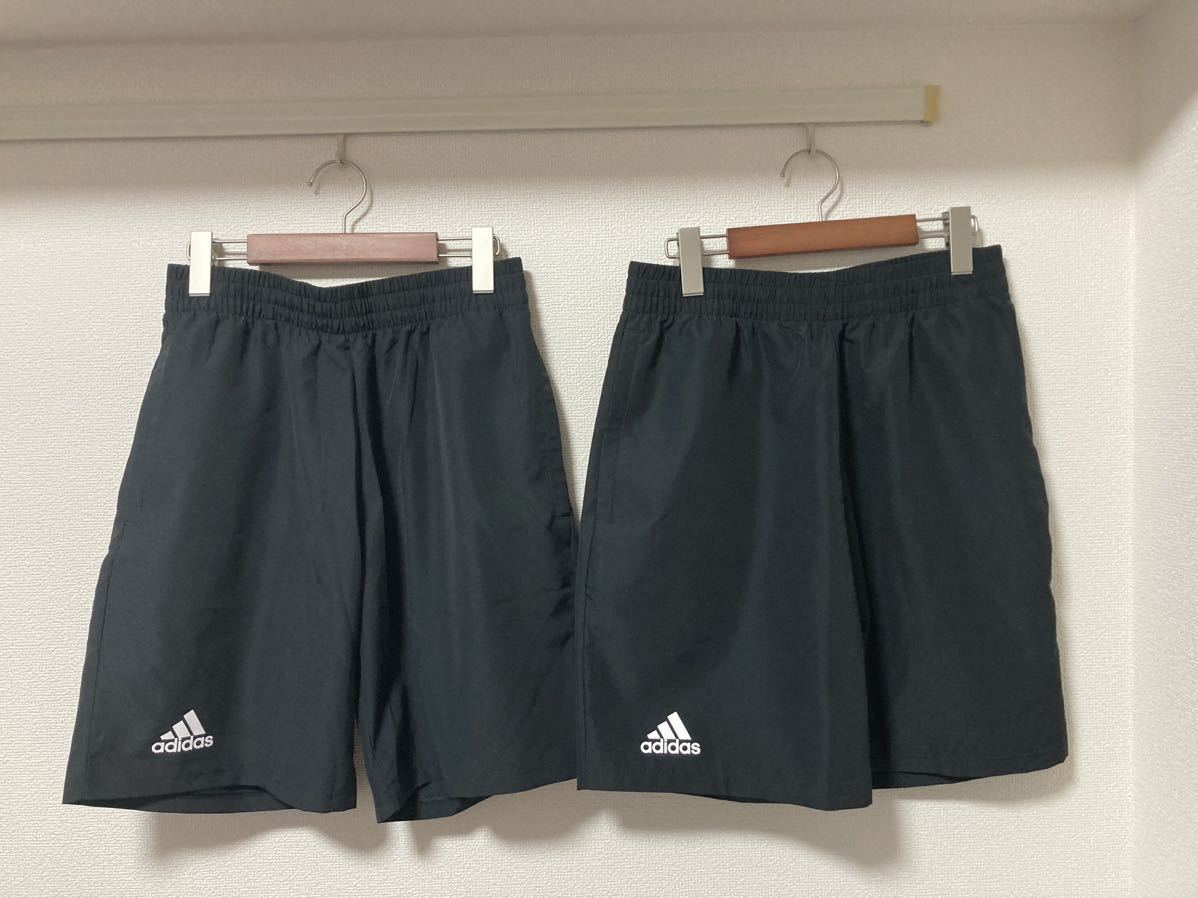 【目立った傷や汚れなし】adidas アディダス CLIMALITE AEROREADYハーフパンツ サイズXL 2着セットサッカー アディダス ナイキ フットサルNIKE ショートパンツ の
