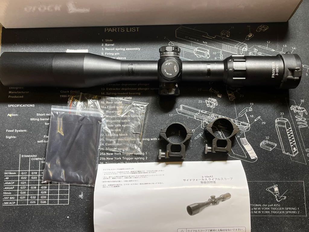 フロンティア ミルドットレティクル スコープ 3-10×42 30mm径 フロンティア ミルドットレティクル スコープ 3-10×42 30mm径