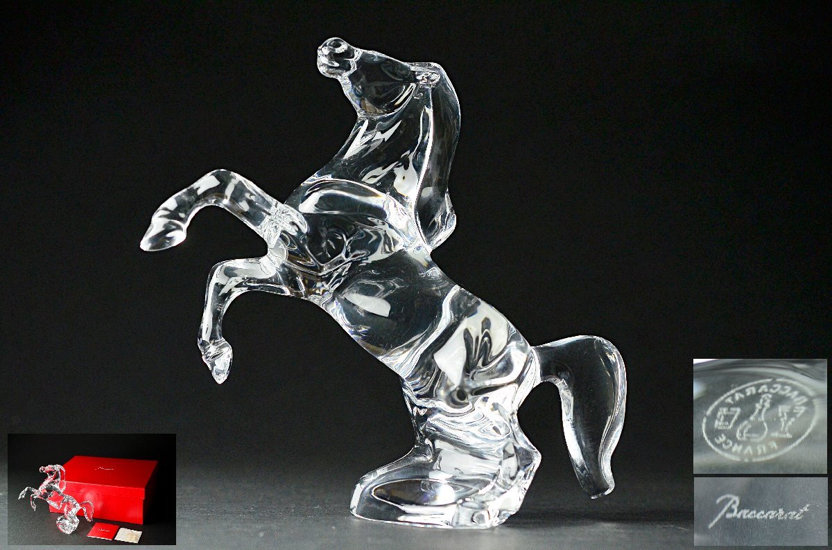 BACCARAT バカラ ジャンピングホース クリスタル馬の彫刻