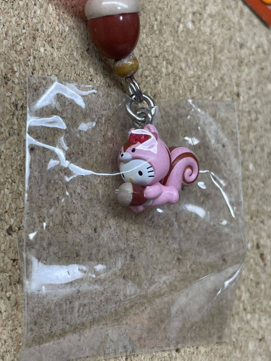 ハローキティ りす 根付 ストラップ ハローキティ りす 根付 ストラップ