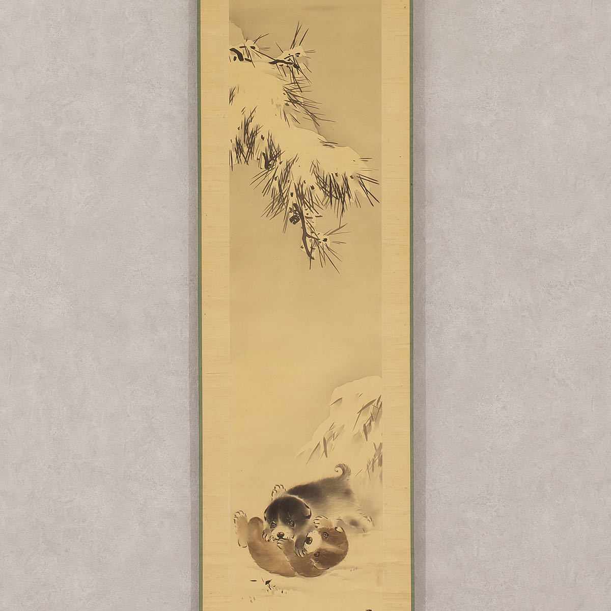 小林立堂自筆『戯犬図』掛軸 小林立堂自筆『戯犬図』掛軸 - メルカリ