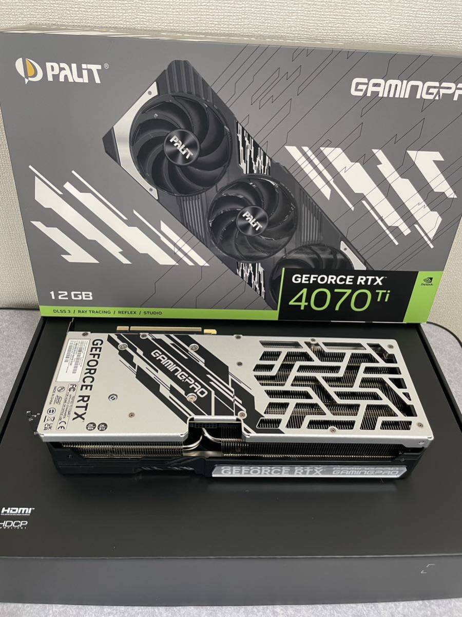 NEWモデル Palit RTX4070Ti 傷有 動作品 中古 12GB GAMINGPRO グラフィックボード・グラボ・ビデオカード