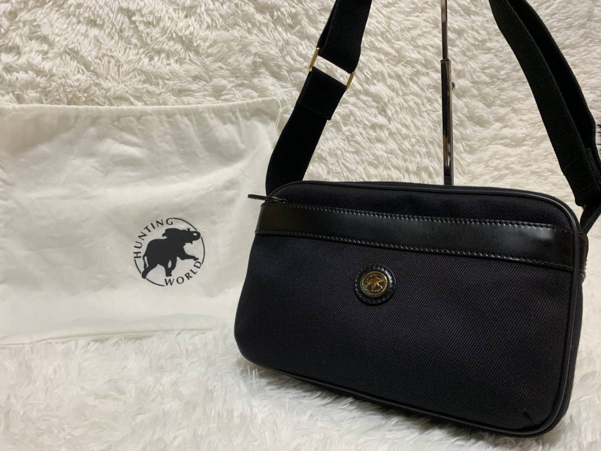 1円～ 売切 HUNTING WORLD ハンティング ワールド レザー クラッチバッグ ブラック 1円～ 売切 未使用 HUNTING WORLD ハンティングワールド ポロシャツ