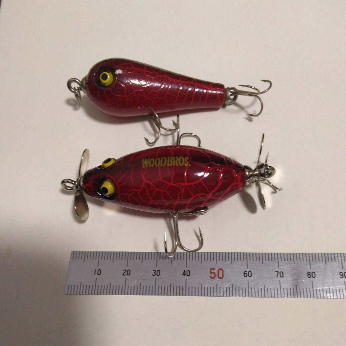 【やや傷や汚れあり】ウッドブロス ツインバブルスイッシュ レッドクラックル サーフェスダンサー ペンシルベイト スイッシャー ルアー まとめて