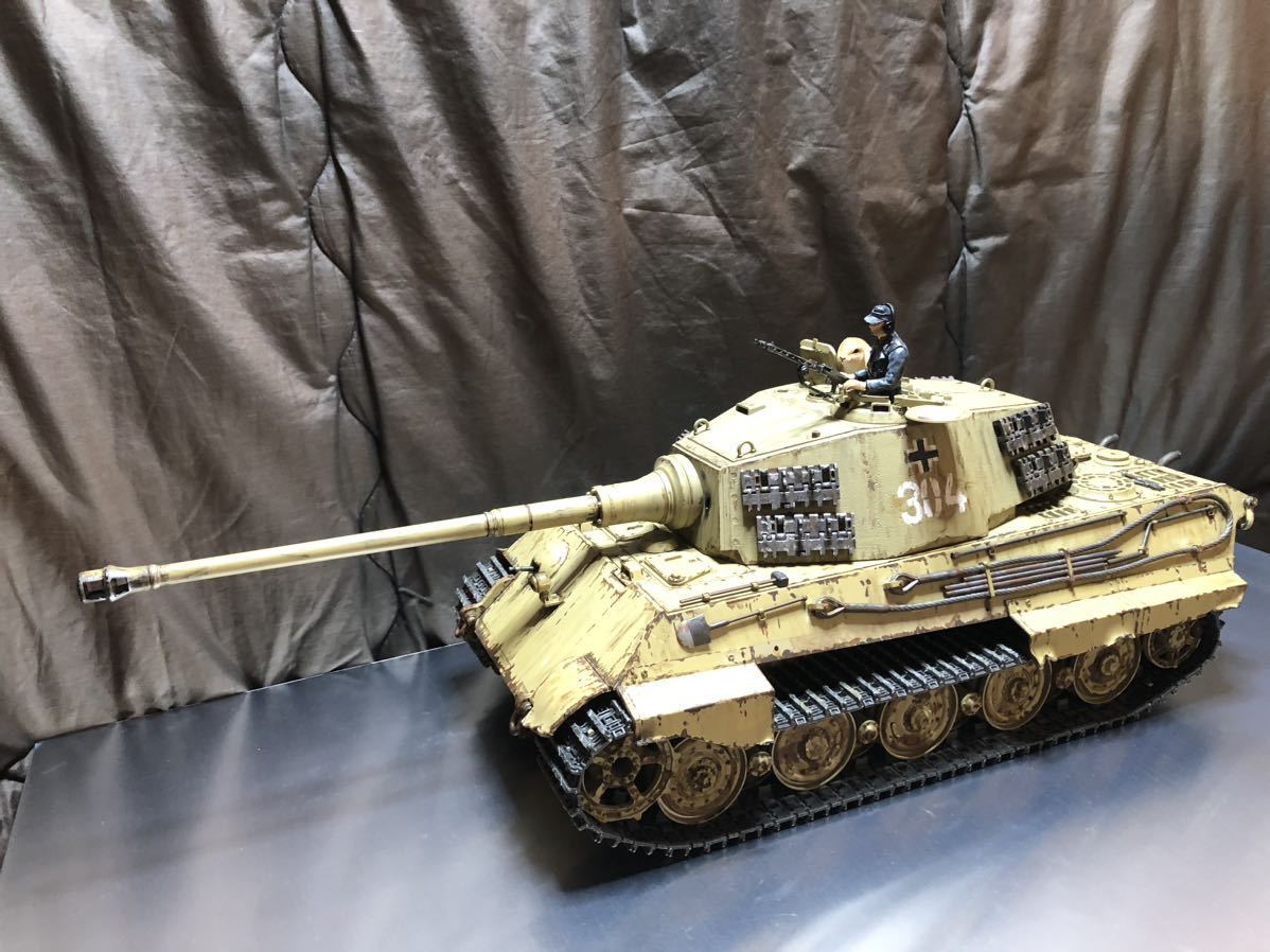 ジャンク1/16 タミヤ　キングタイガー ♪タミヤ(TAMIYA) 1/16 ドイツ重戦車キングタイガー！ ジャンクで！