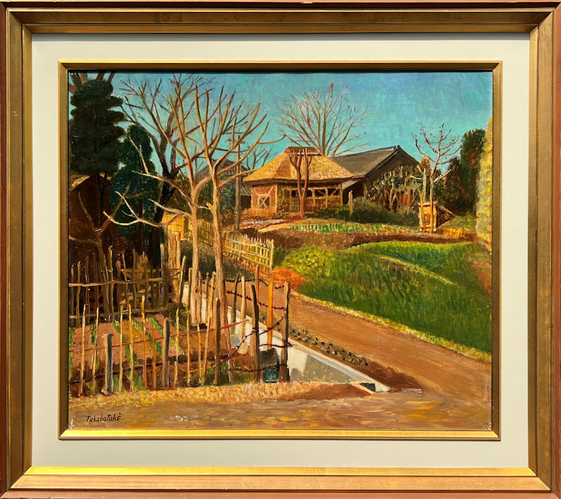 画家：高畠達四郎の油絵美術作品名:「ニースアルベール公園」。