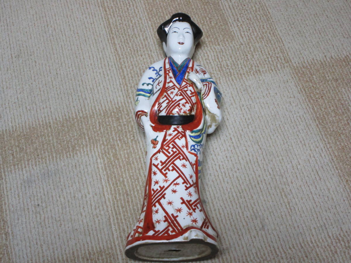 古伊万里 色絵 婦人像 美人 人形