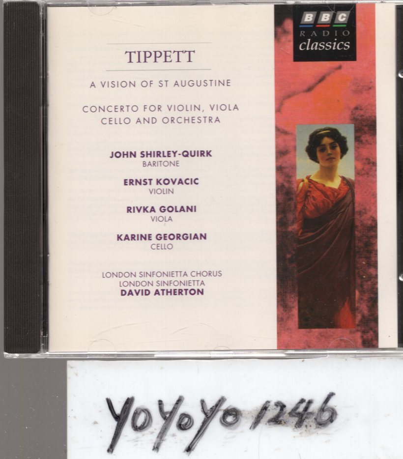 【目立った傷や汚れなし】b022 ティペット：A VISION OF ST AUGUSTINE,CONCERTO FOR VIOLIN