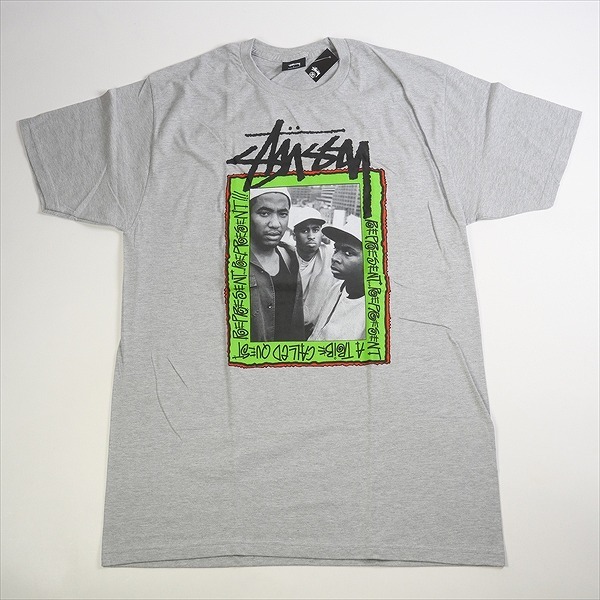 【未使用】STUSSY ステューシー A Tribe Called Quest Represent Tee Gray Tシャツ 灰 Size