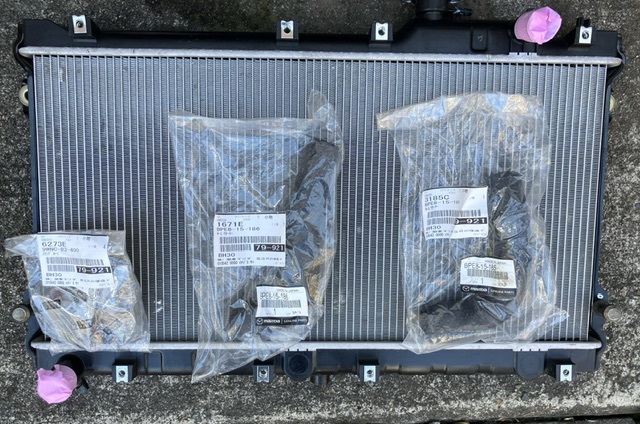 na6ce/na8用 シュラウド付き社外ラジエター電動ファン ロードスター