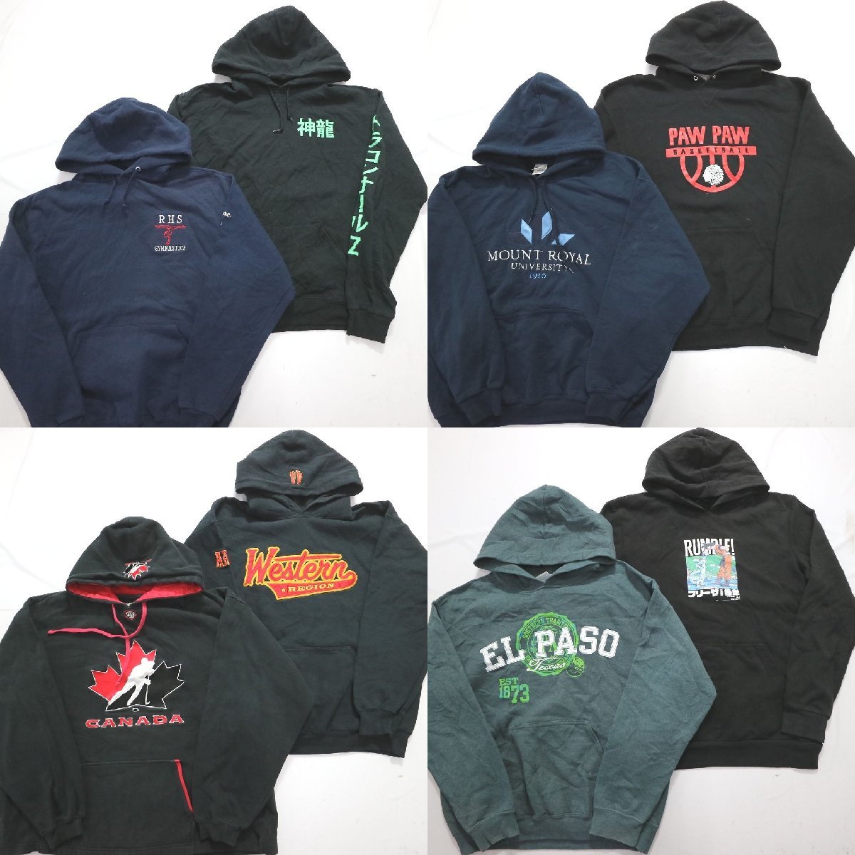 ◆古着卸USA■スウェットパーカ色々12枚セット★★★XL　　アメリカ直輸入  ◇古着卸USA□スウェットパーカ色々12枚セットM アメリカ