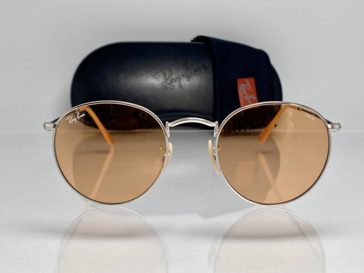 目立った傷や汚れなし】調光レンズ☆RAY-BANレイバン ラウンドメタル