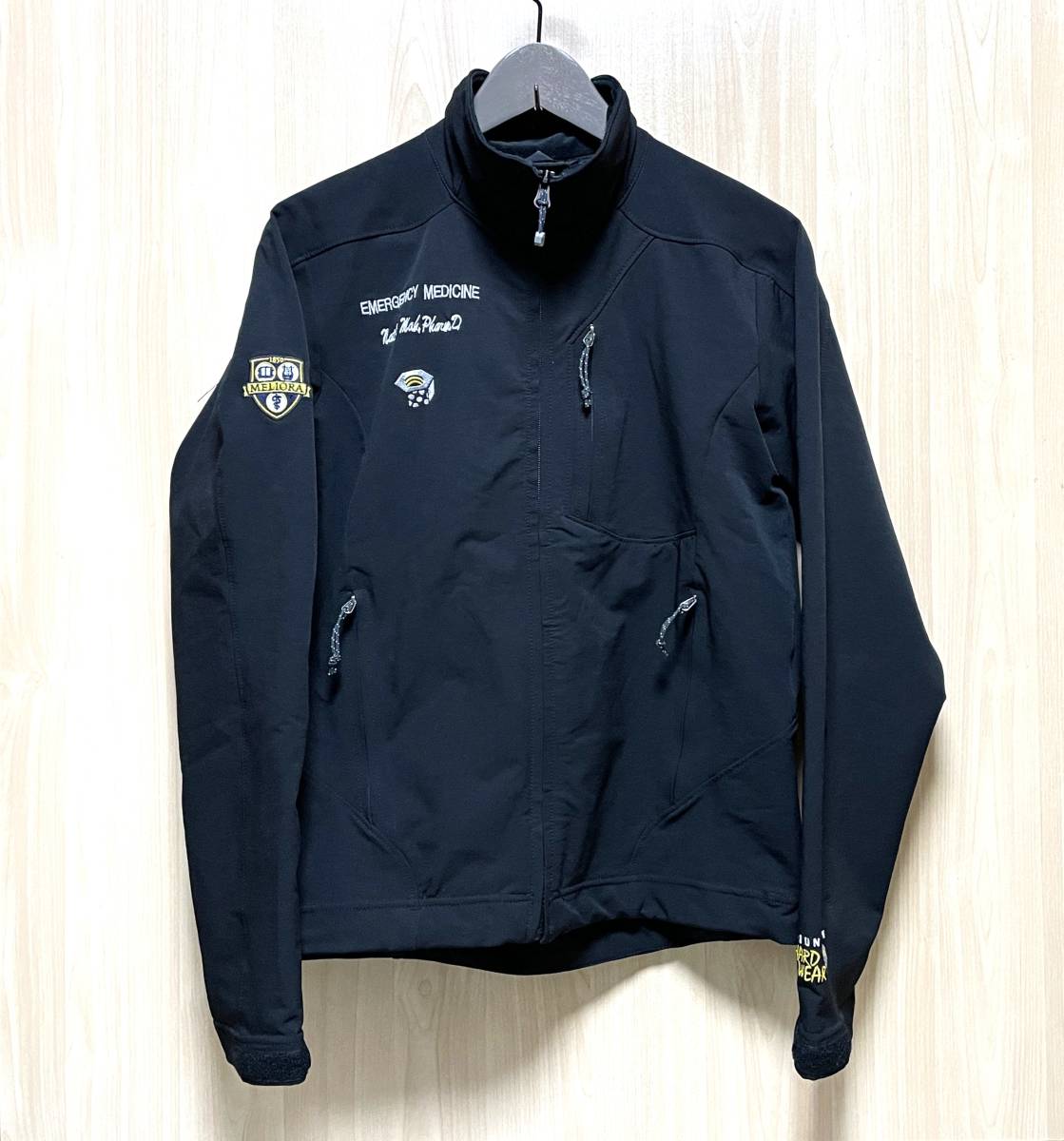 【やや傷や汚れあり】希少品 マウンテンハードウェア ソフトシェル ジャケット ミドルレイヤー USA 企業物 ユニフォーム MOUNTAIN