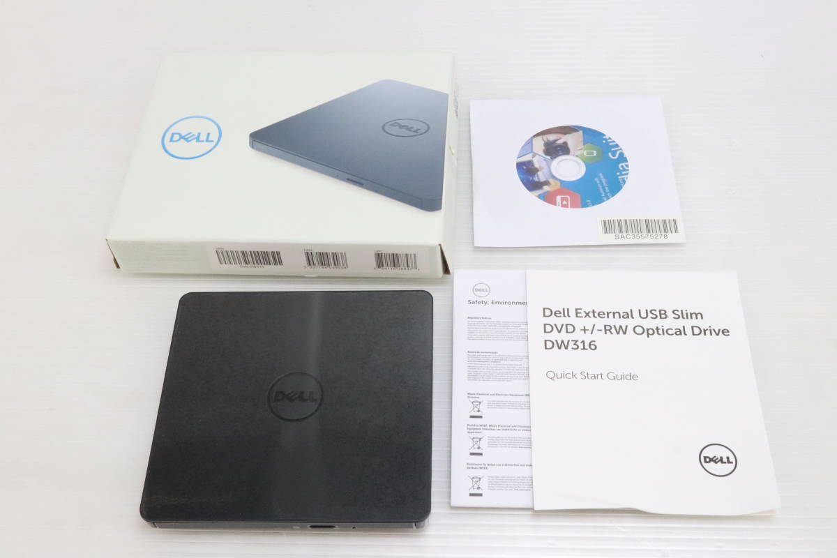 Dell USB薄型DVDスーパーマルチドライブ DW316 ①エメラルド