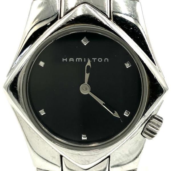 ☆HAMILTON ハミルトン 6357 スターダム クォーツ 黒文字盤 メンズ  