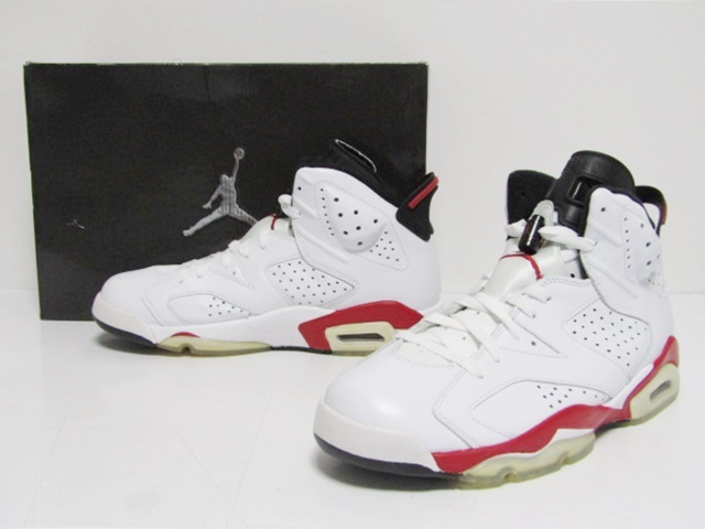 未使用】2010年製 VTG NIKE AIR JORDAN 6 RETRO WHITE VARSITY RED OG 