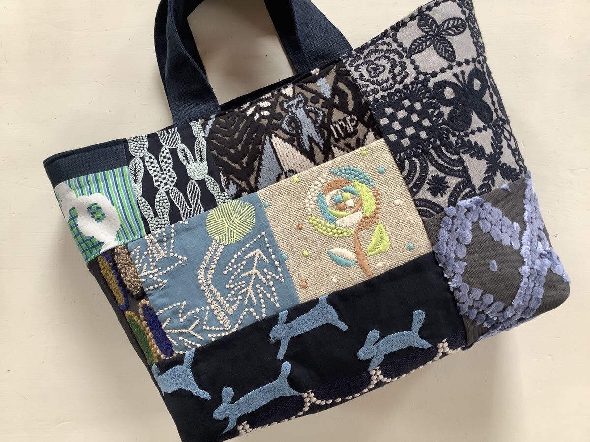 ミナペルホネン＊forest tileトート✂️ハンドメイド forest tileトートミナペルホネンmina perhonen