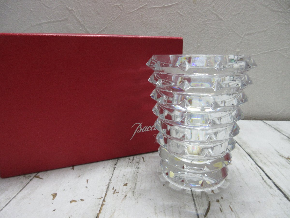 美品 Baccarat バカラ アルルカン フラワーベース クリスタル （☆1円 
