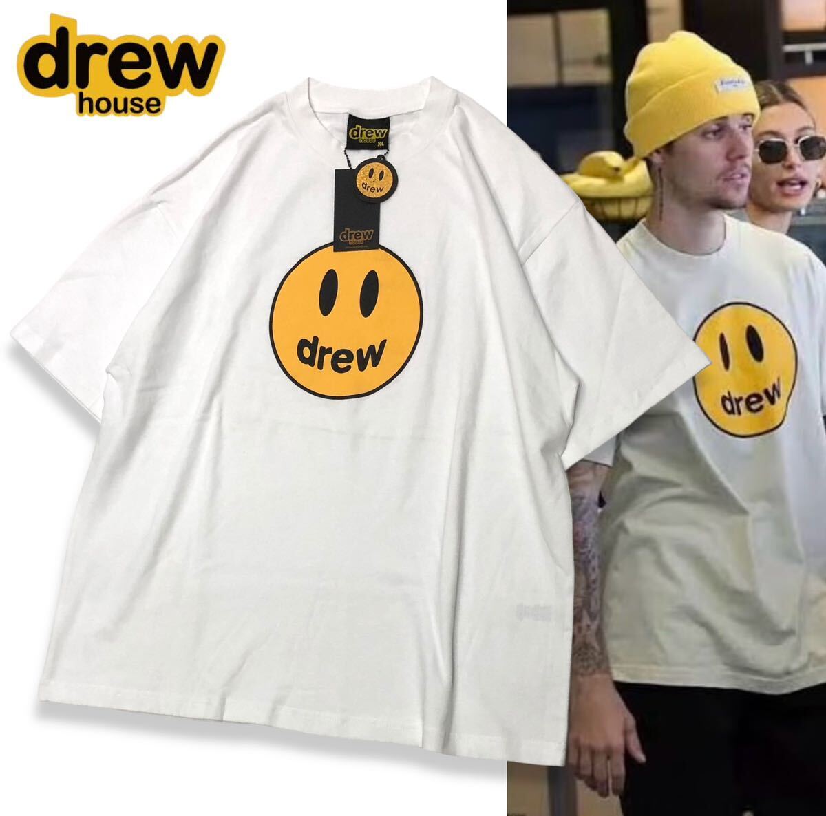 DREW HOUSE ドリューハウス ジャスティンビーバー SUN太陽TシャツM DREW HOUSE ドリューハウス ジャスティンビーバー SUN太陽T