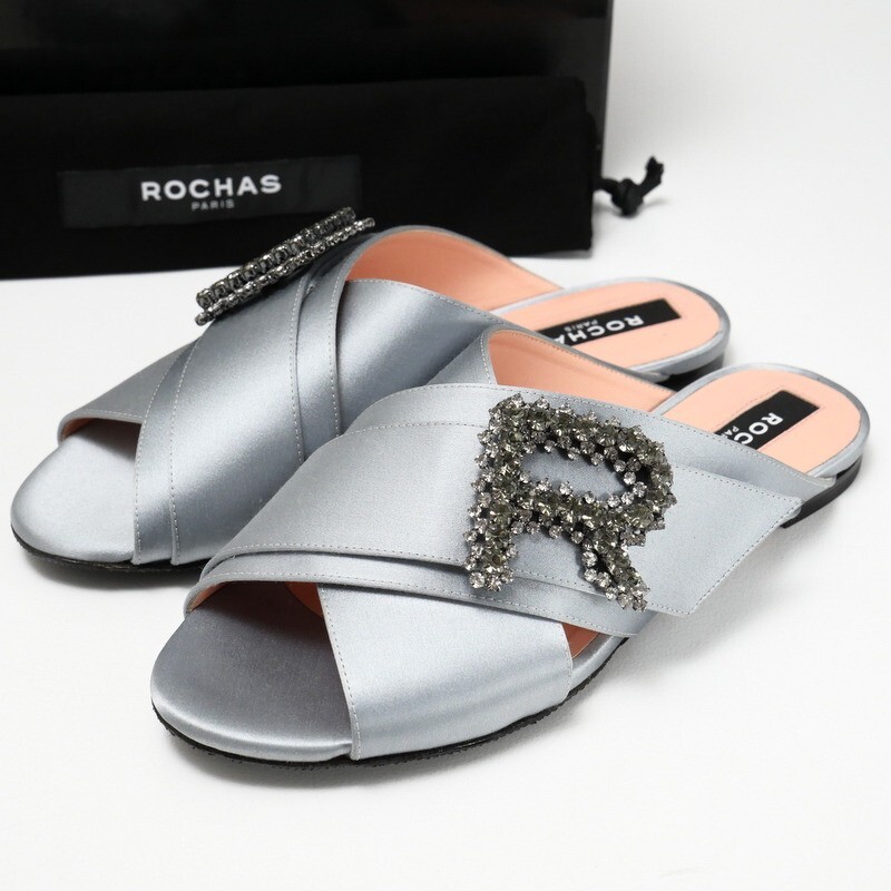 Rochas ビジューフラットサンダル37