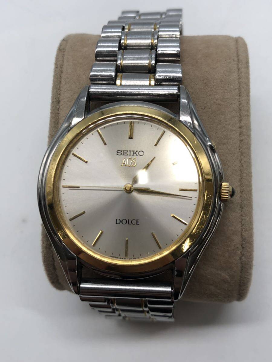 SEIKO セイコー DOLCE AGS 18KTベゼル 4M21-0A50 中古
