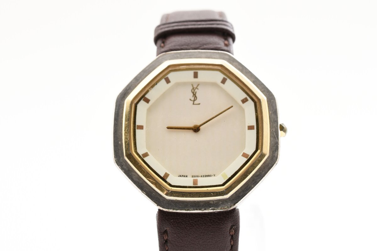 イヴサンローラン YSL コンビベルト ラウンド クォーツ 腕時計 レディース イヴサンローラン YSL コンビベルト ラウンド クォーツ 腕時計