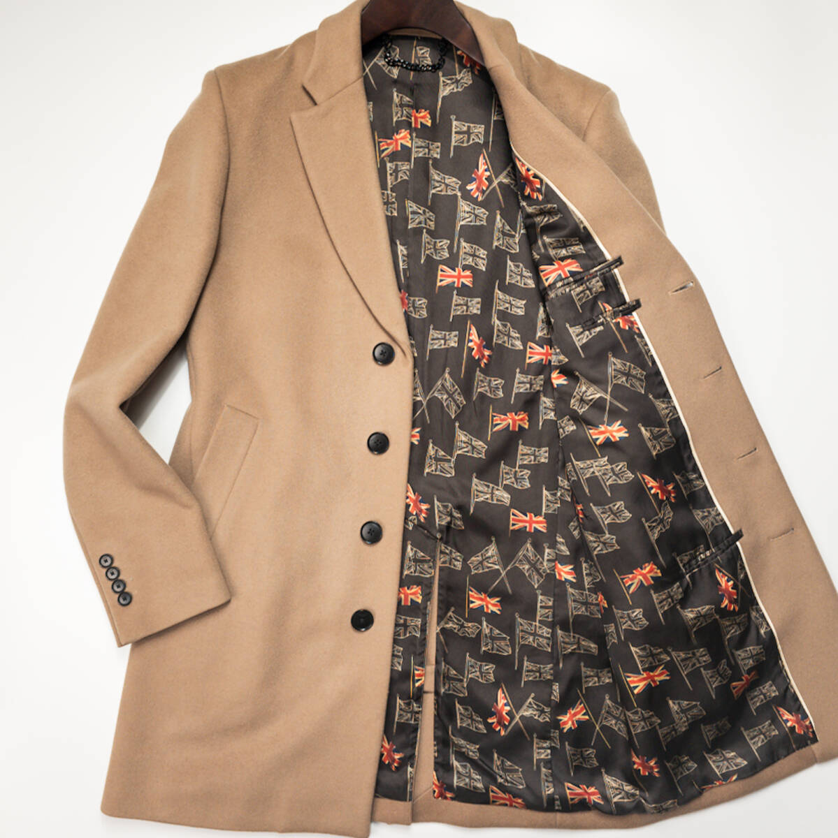 極美品　Paul Smith カシミヤ100% ベージュ チェスターコート 極美品 Paul Smith カシミヤ100% ベージュ チェスターコート 公式】23