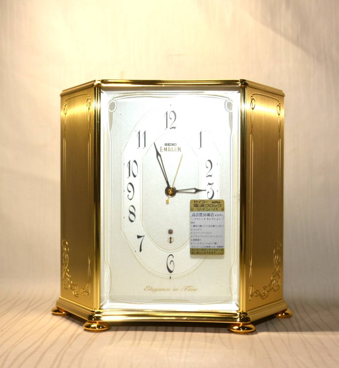 SEIKO EMBLEM HW449B オルゴール置き時計 ヴィンテージ 【公式通販】