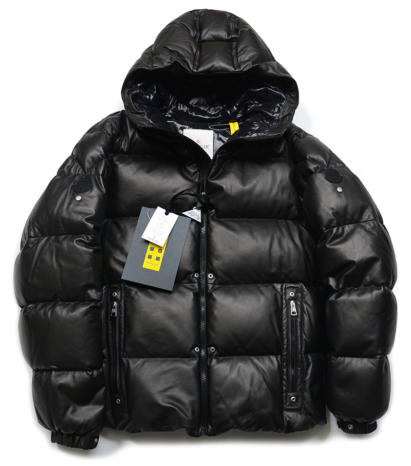 【美品】shellacボリュームネックレザーダウンジャケット 5351 ゴーサンゴーイチプール・オム 5351 POUR LES HOMMES 【数量限定