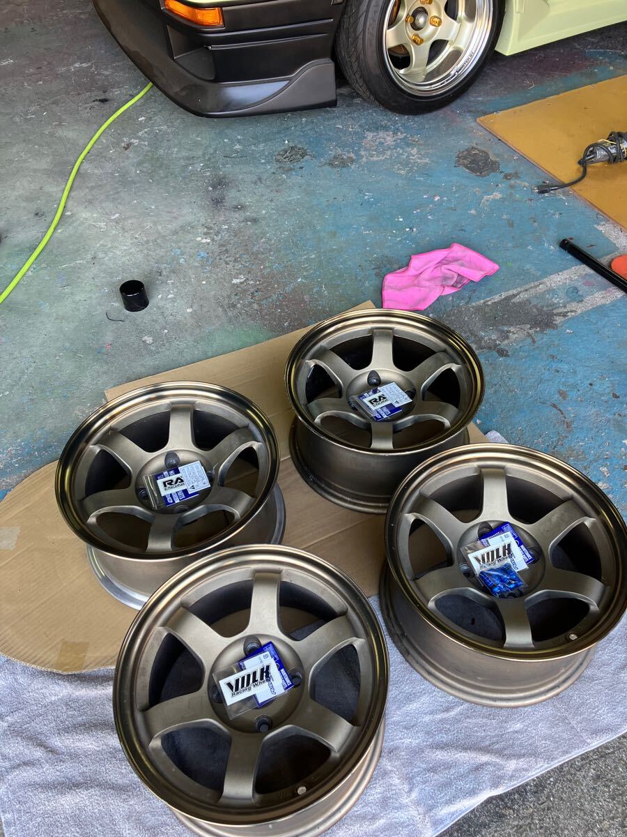 【やや傷や汚れあり】☆売り切り☆ RAYS レイズ VOLK RACING ボルクレーシング鍛造 軽量TE37 AE86 14×7J ...