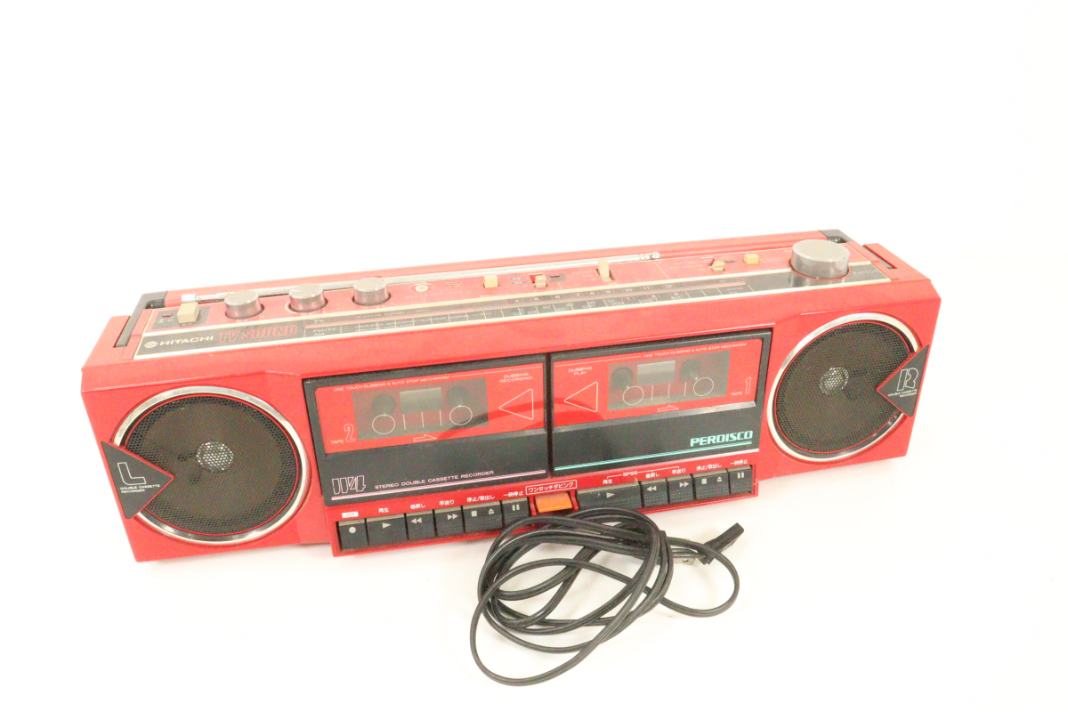 一流の品質 PERDISCOラジカセ 詰まら 赤色 ラジオ・コンポ