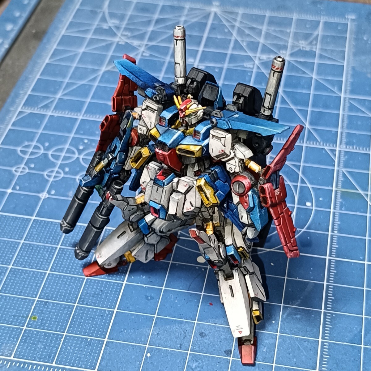 目立った傷や汚れなし】ガンダムアーティファクト ZZガンダム 全塗装