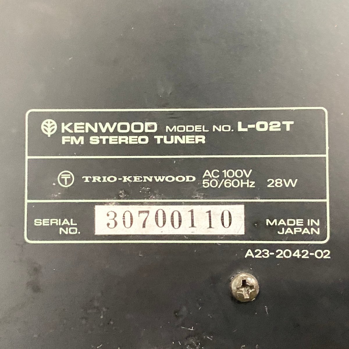 【傷や汚れあり】【 C 】7843 KENWOOD L-02T FMステレオチューナー ケンウッドの落札情報詳細 - Yahoo!オークション ...