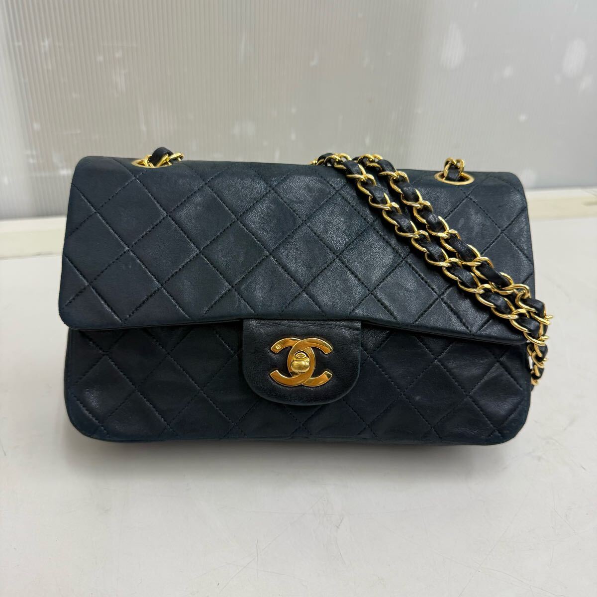 《1円スタート》CHANEL シャネル ダブルフラップ　マトラッセ ラムスキン チェーン シール付き　ブラック 黒 レザー 10)&frasl;GUCCI ・グッチ ナローネクタイ&frasl;10 新品未使用品