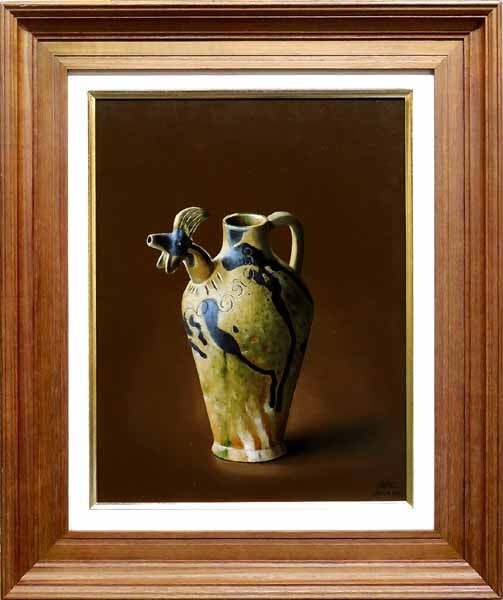 【真作保証】油彩画　髙松秀和『  ゴールドバニー』　SM　東京芸大卒　大橋賞受賞 真作保証】油彩画髙松秀和『 ゴールドバニー』SM東京芸大卒大橋